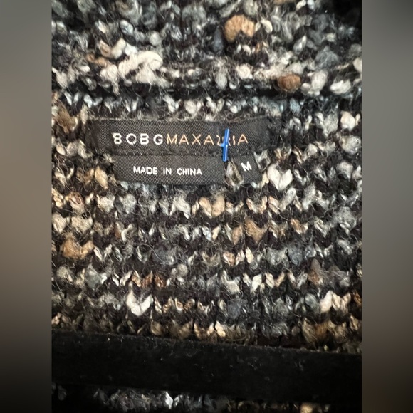 BCBGMaxazria Alpaca Mohair button cardigan size medium black/gray - Picture 5 of 6